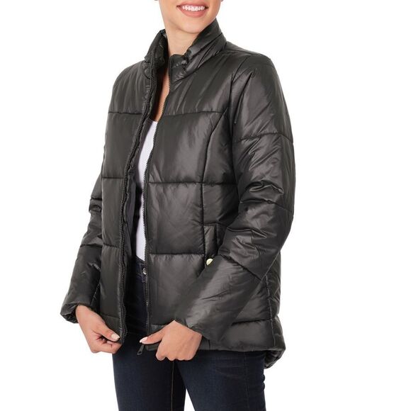 NWT PUFFER JACKET WITH POCKETS Black - Picture 3 of 4